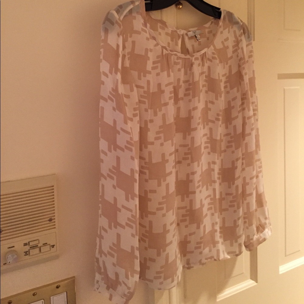 Joie long sleeve blouse 100% silk size small